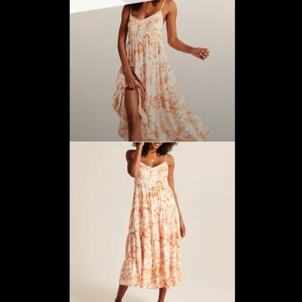 Abercrombie Midi orange floral dress